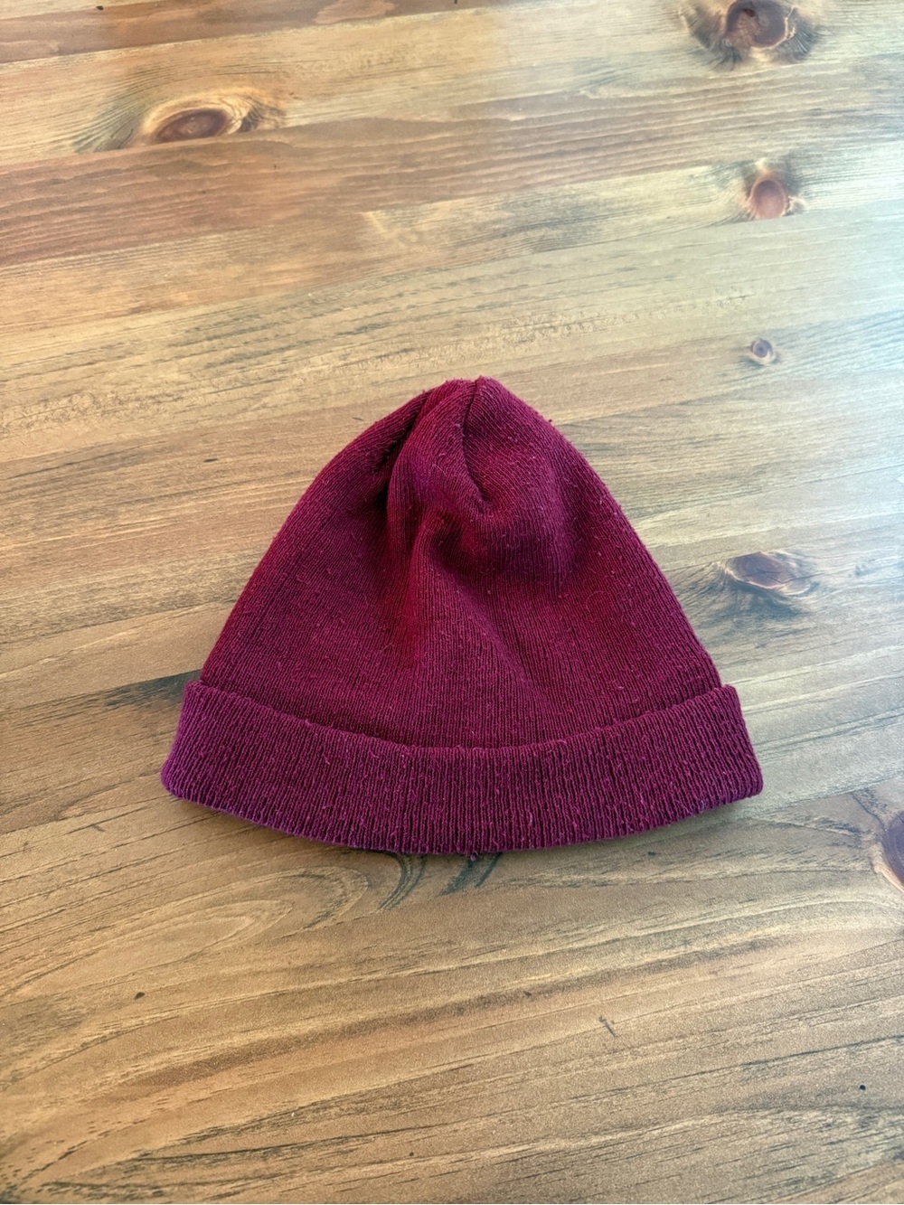 Burgundy Knit Beanie insulated